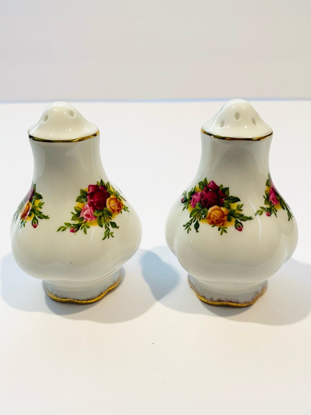 Royal Albert Old Country Rose Bone China Salt & Pepper Shakers